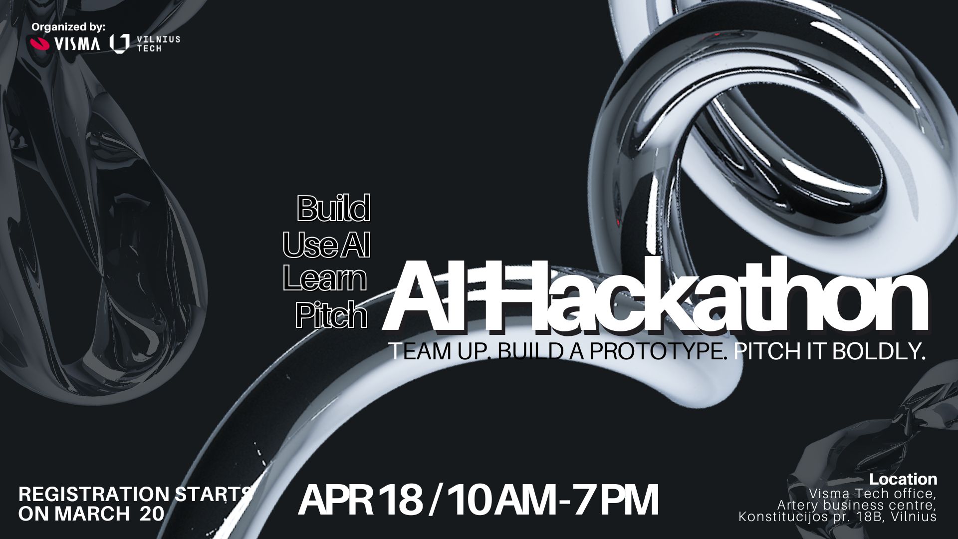 AI Hackathon — Apr 18, 10AM-7PM at Visma Tech office